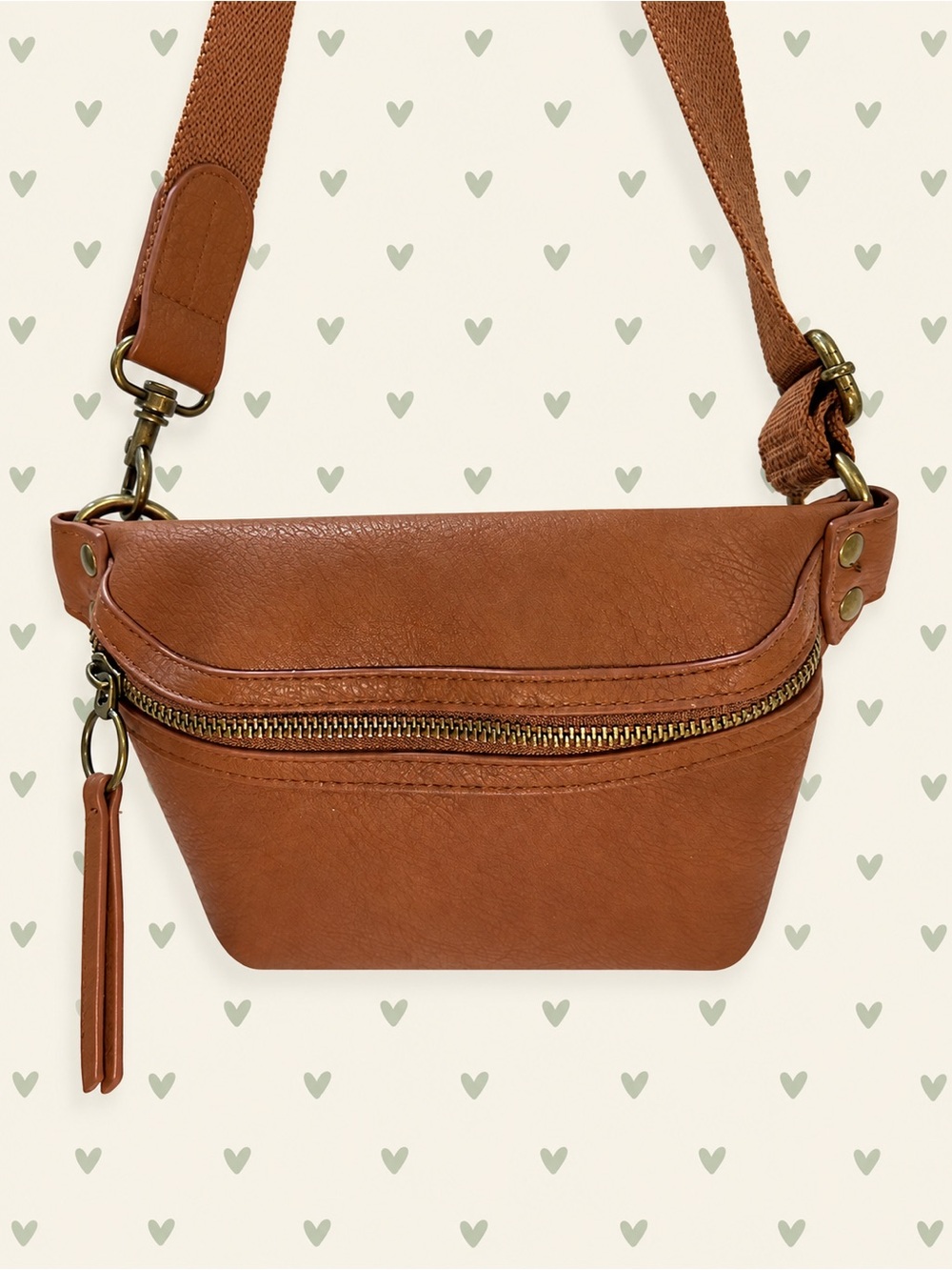 Universal Thread Brown Leather Crossbody Belt Bag